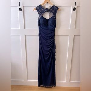 Stunning Navy Blue Evening Gown
